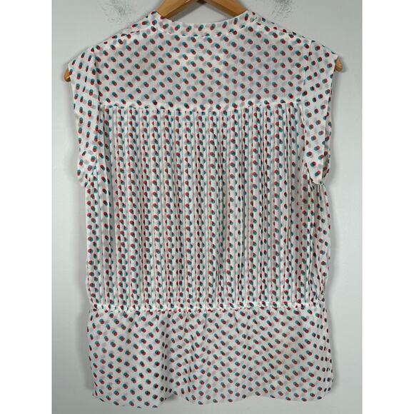 Anthropologie ISANI Venn Polka Dot Peplum Blouse Women’s Size 2 - Picture 6 of 9